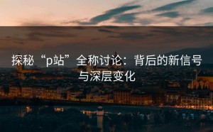 探秘“p站”全称讨论：背后的新信号与深层变化