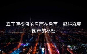 真正藏得深的反而在后面，揭秘麻豆国产的秘密