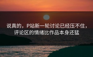 说真的，P站新一轮讨论已经压不住，评论区的情绪比作品本身还猛