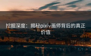 挖掘深度：揭秘pixiv画师背后的真正价值
