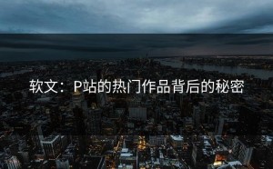 软文：P站的热门作品背后的秘密