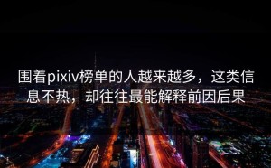 围着pixiv榜单的人越来越多，这类信息不热，却往往最能解释前因后果