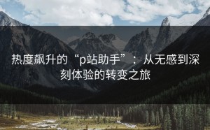 热度飙升的“p站助手”：从无感到深刻体验的转变之旅
