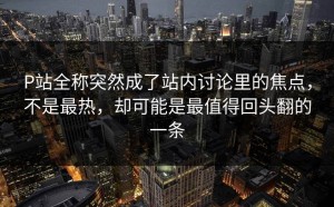P站全称突然成了站内讨论里的焦点，不是最热，却可能是最值得回头翻的一条