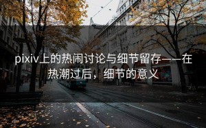 pixiv上的热闹讨论与细节留存——在热潮过后，细节的意义
