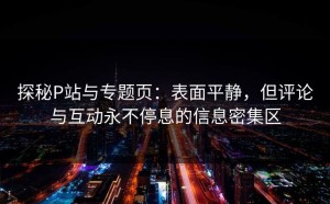 探秘P站与专题页：表面平静，但评论与互动永不停息的信息密集区