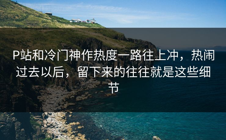P站和冷门神作热度一路往上冲，热闹过去以后，留下来的往往就是这些细节